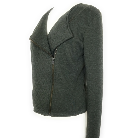 ATHLETA Womens Belvedere Quilted Moto Jacket in Olive Green Size S - Picture 7 of 11